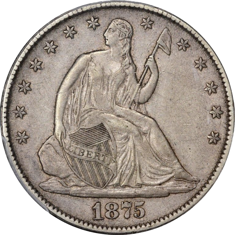 1875-CC Seated Liberty Half Dollar