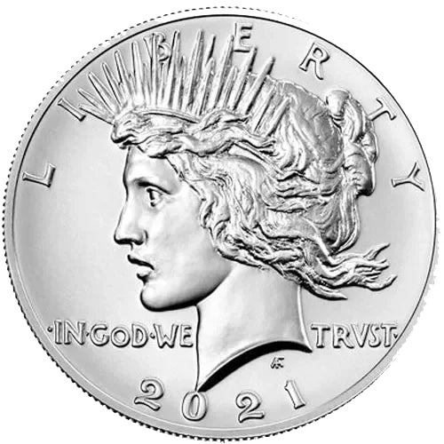 2021 Peace Silver Dollar High Relief First Day of Issue