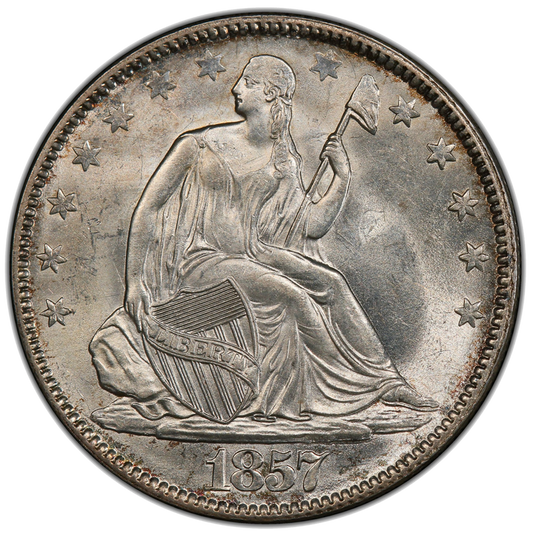 1857 50C Liberty Seated Half Dollar