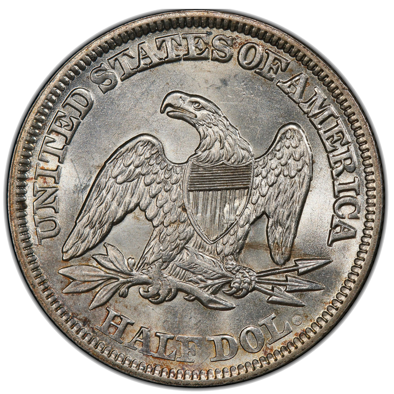 1857 50C Liberty Seated Half Dollar