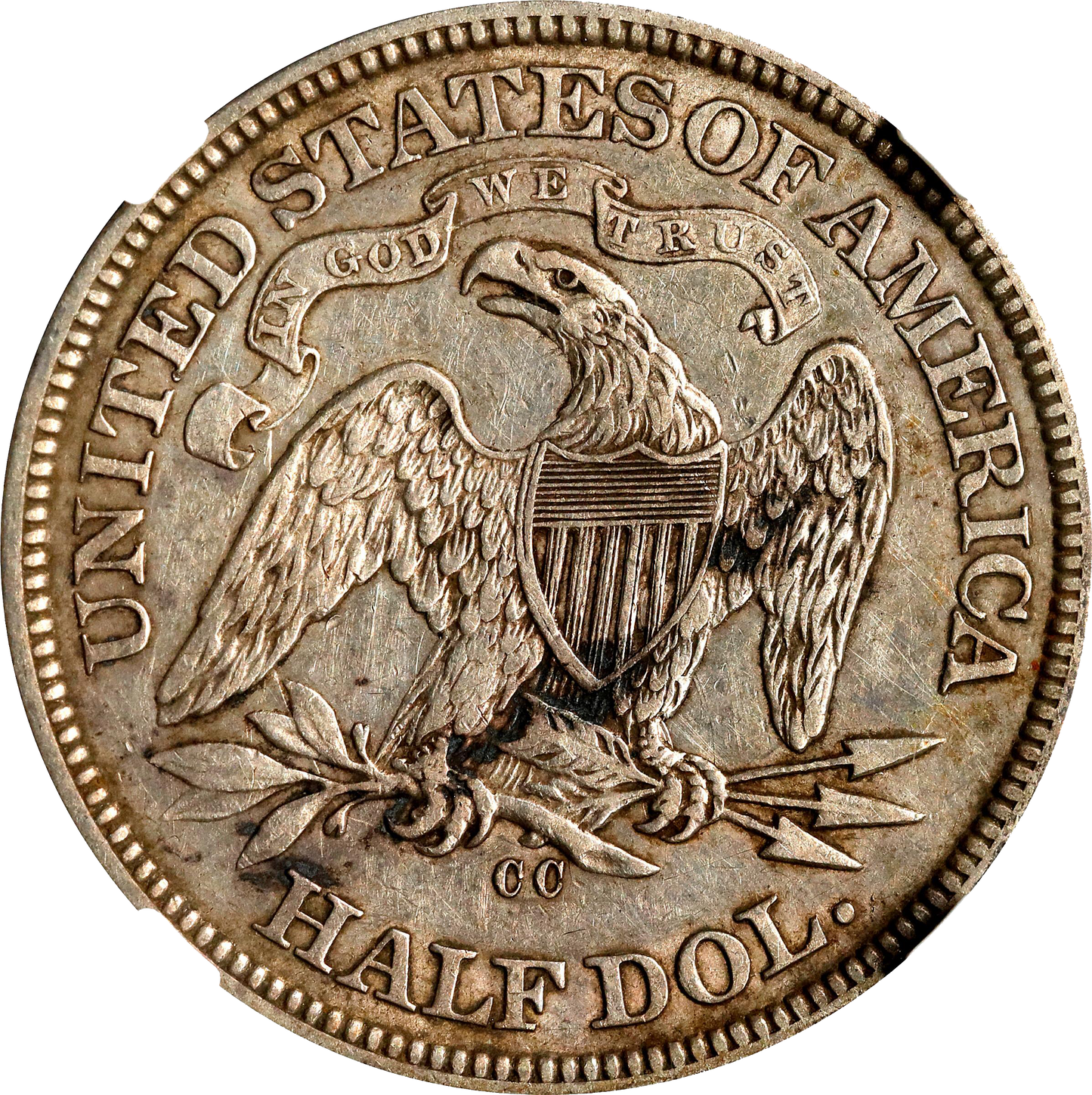 1871-CC Seated Liberty Silver Half Dollar