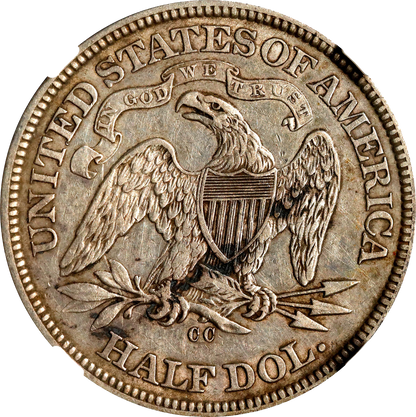 1871-CC Seated Liberty Silver Half Dollar