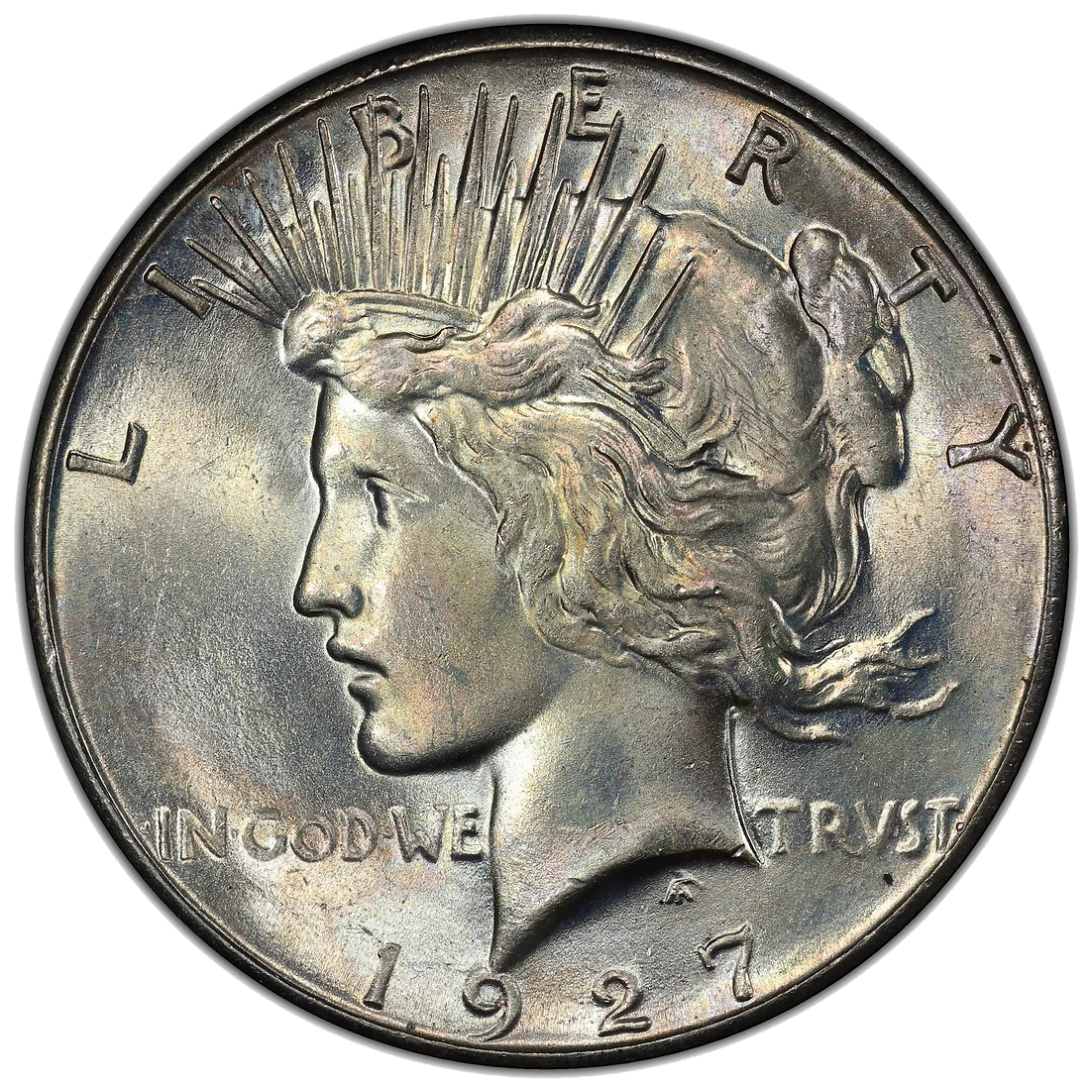 1927-S Peace Dollar graded