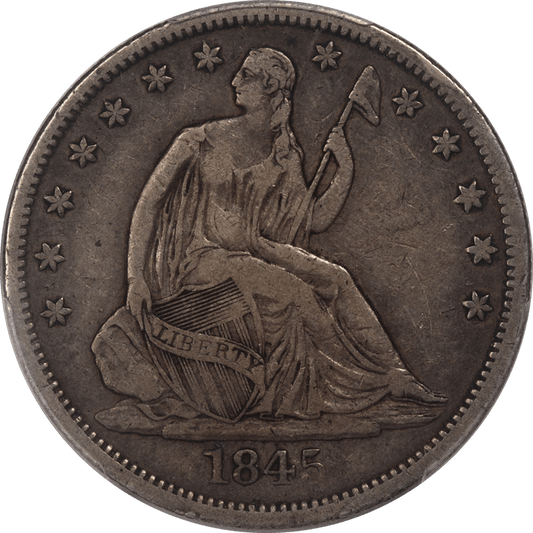 1845-O Liberty Seated Half Dollar 50c